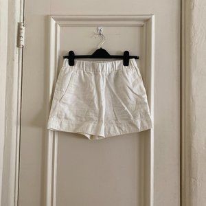 COS Elastic Waist White Shorts Sz 2
